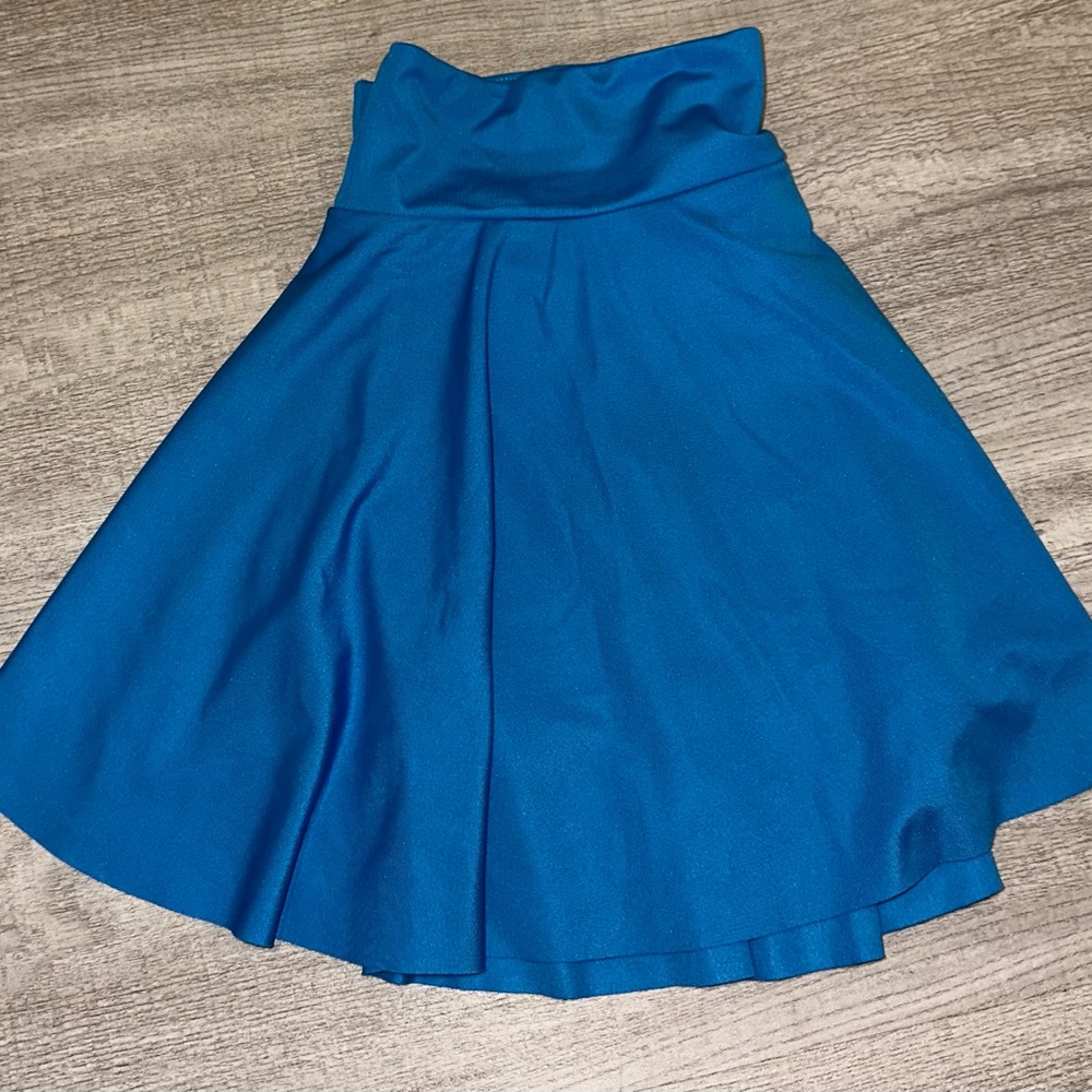 SHEIN Blue Midi A-Line Skirt for Casual Wear
